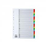 Initiative White Board A4 160gsm Divider A-Z Coloured Mylar Tab