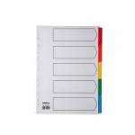 Initiative White Board A4 160gsm Divider 1-5 Coloured Mylar Tab