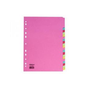 Initiative Divider A4 Manilla 20 Part Multi-Coloured 150gsm 100% Recycled