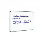 Initiative Magnetic Drywipe Board Anodised Aluminium Frame With Clip-on Pen Tray 900 x 600mm (3x2)