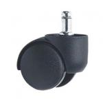The photo shows a set of 5 standard castors for dynamic seating accessories. Each castor has a sleek design with smooth, black wheels and a sturdy metal frame. The castors are ready to be attached to a chair or other seating item, adding mobility and versatility.