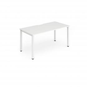 Evolve Plus 1400mm Single Starter Office Bench Desk White Top White Frame BE111