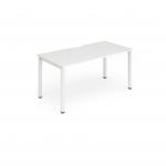 Single White Frame Bench Desk 1200 White BE116