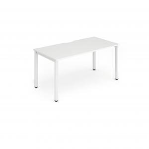 Evolve Plus 1200mm Single Starter Office Bench Desk White Top White