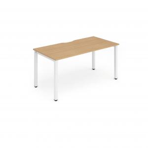 Evolve Plus 1200mm Single Starter Office Bench Desk Beech Top White