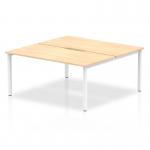 The Dynamic Bench Desking Evolve Plus features a sleek 1600mm maple top and modern white frame, making it the perfect addition to any 2 person office. With its versatile design, this desk offers both functionality and style for any workspace.