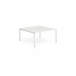 B2B White Frame Bench Desk 1400 White (2 Pod) BE151
