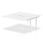 Evolve Plus 1600mm B2B Office Bench Desk Ext Kit White Top White Frame BE186