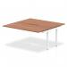 The Dynamic Bench Desking Evolve Plus 1600mm B2B Office Bench Desk Ext Kit features a sleek and modern design with a walnut top and white frame. The spacious 1600mm desk provides ample workspace, while the dynamic design allows for versatility and collaboration.