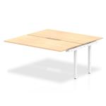 Evolve Plus 1600mm B2B Office Bench Desk Ext Kit Maple Top White Frame BE189