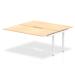 B2B Ext Kit White Frame Bench Desk 1600 Maple BE189