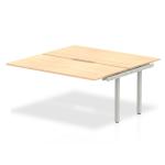 Evolve Plus 1600mm B2B Office Bench Desk Ext Kit Maple Top Silver Frame BE209
