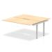 B2B Ext Kit Silver Frame Bench Desk 1600 Maple BE209