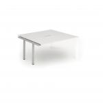 B2B Ext Kit Silver Frame Bench Desk 1400 White BE211