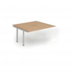 Evolve Plus 1200mm B2B Office Bench Desk Ext Kit Beech Top Silver Frame BE218