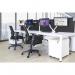 Evolve Plus 1600mm B2B 4 Person Office Bench Desk White Top White Frame BE226