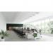 Evolve Plus 1400mm B2B 6 Person Office Bench Desk Walnut Top White Frame BE272