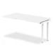 Single Ext Kit White Frame Bench Desk 1600 White BE306