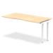 Single Ext Kit White Frame Bench Desk 1600 Maple BE309