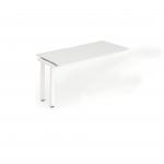 Single Ext Kit White Frame Bench Desk 1200 White BE316