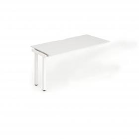 Evolve Plus 1200mm Single Row Office Bench Desk Ext Kit White Top White Frame BE316