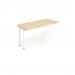 Single Ext Kit White Frame Bench Desk 1200 Maple BE319