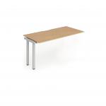 Single Ext Kit Silver Frame Bench Desk 1400 Beech BE333