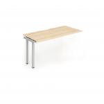 Single Ext Kit Silver Frame Bench Desk 1400 Maple BE334