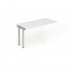 Single Ext Kit Silver Frame Bench Desk 1200 White BE336