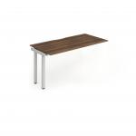 Evolve Plus 1200mm Single Row Office Bench Desk Ext Kit Walnut Top Silver Frame BE337