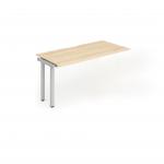 Single Ext Kit Silver Frame Bench Desk 1200 Maple BE339