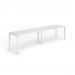 Single White Frame Bench Desk 1400 White (2 Pod) BE351