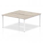 Evolve Plus 1200mm B2B 2 Person Office Bench Desk Grey Oak Top White Frame BE742