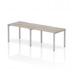 Evolve Plus 1200mm Single Row 2 Person Office Bench Desk Grey Oak Top Silver Frame BE765