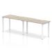 Single White Frame Bench Desk 1200 Grey Oak (2 Pod) BE766
