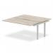 Evolve Plus 1200mm B2B Office Bench Desk Ext Kit Grey Oak Top Silver Frame BE777