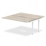 Evolve Plus 1200mm B2B Office Bench Desk Ext Kit Grey Oak Top White Frame BE778