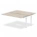 Evolve Plus 1200mm B2B Office Bench Desk Ext Kit Grey Oak Top White Frame BE778