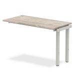 Single Ext Kit Silver Frame Bench Desk 1200 Grey Oak BE783