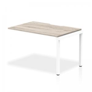 Evolve Plus 1200mm Single Row Office Bench Desk Ext Kit Grey Oak Top
