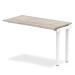 Single Ext Kit White Frame Bench Desk 1200 Grey Oak BE784
