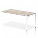 Evolve Plus 1600mm Single Row Office Bench Desk Ext Kit Grey Oak Top White Frame BE788