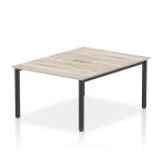 Evolve Plus 1200mm B2B 2 Person Office Bench Desk Grey Oak Top Black Frame BE794