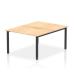 Evolve Plus 1200mm B2B 2 Person Office Bench Desk Maple Top Black Frame BE795