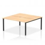 This modern office bench desk features a sleek 1600mm maple top and a sturdy black frame. The dynamic design allows for maximum collaboration and productivity, making it a perfect addition to any contemporary workspace.