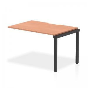 Evolve Plus 1200mm Single Row Office Bench Desk Ext Kit Beech Top