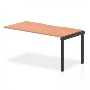 Evolve Plus 1600mm Single Row Office Bench Desk Ext Kit Beech Top