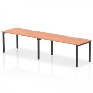 Evolve Plus 1600mm Single Row 2 Person Office Bench Desk Beech Top