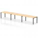 A modern and functional workspace solution, the Dynamic Bench Desking Evolve Plus features a sleek 1600mm single row design with a striking maple top and sturdy black frame. Perfect for a collaborative office environment, comfortably seating 3 people.