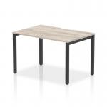 Evolve Plus 1200mm Single Starter Office Bench Desk Grey Oak Top Black Frame BE902